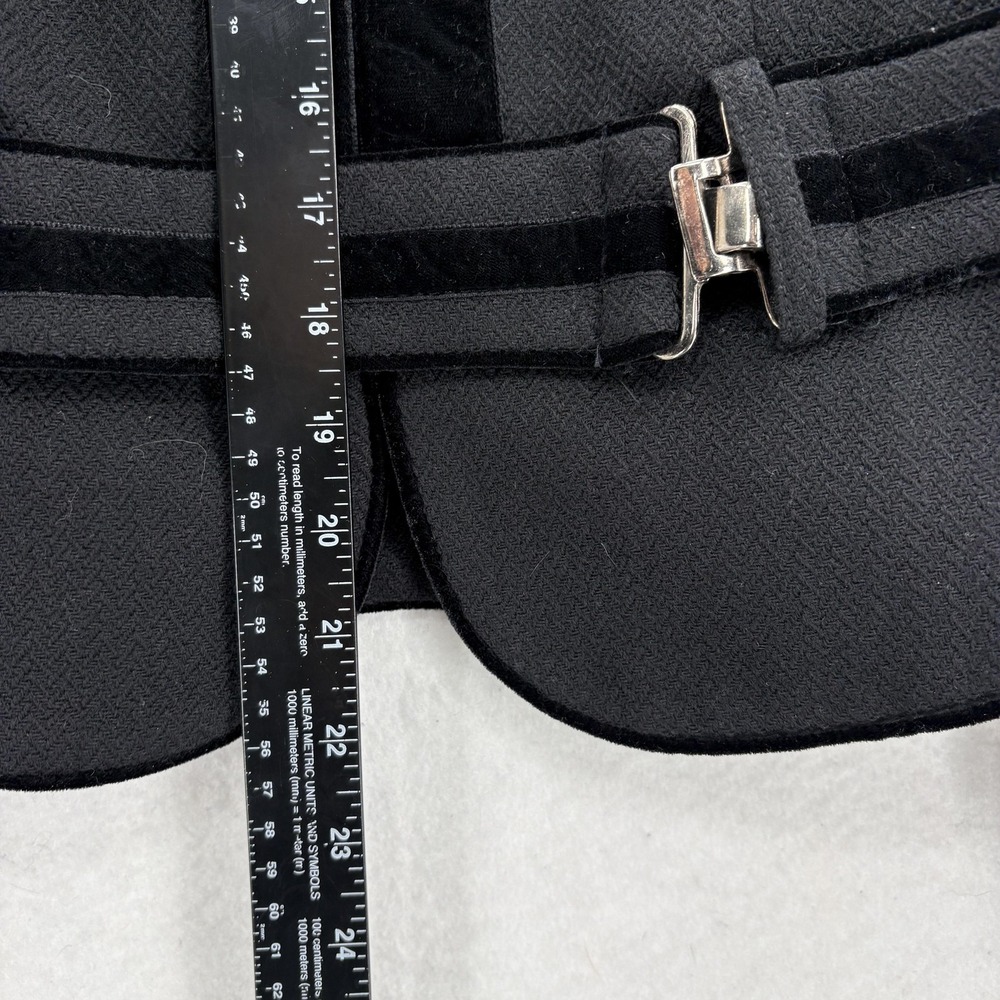 Zara Basic Jacket Womens Medium Black Wool Herrin… - image 12